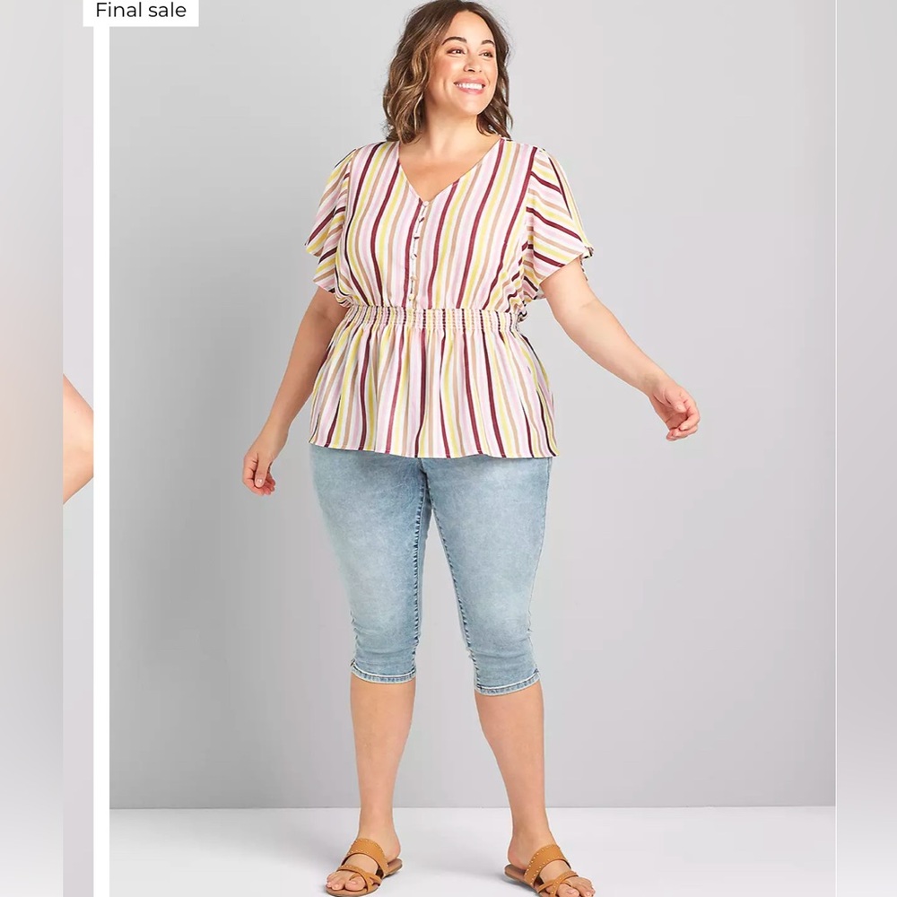 NWT Striped Lane Bryant  Blouse
